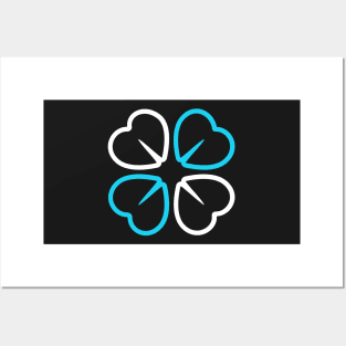 Four-Leafed Clover Icon Posters and Art